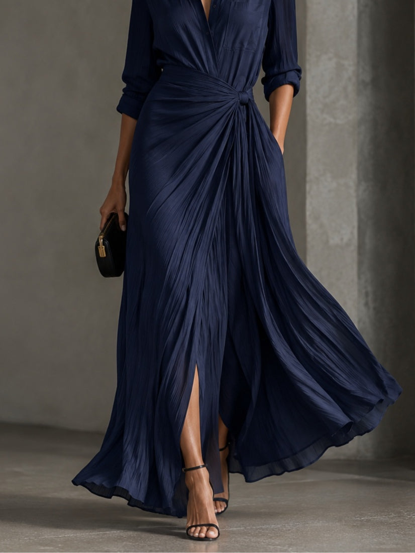 GABRIELLA | Elegante Vestido Camisero Maxi
