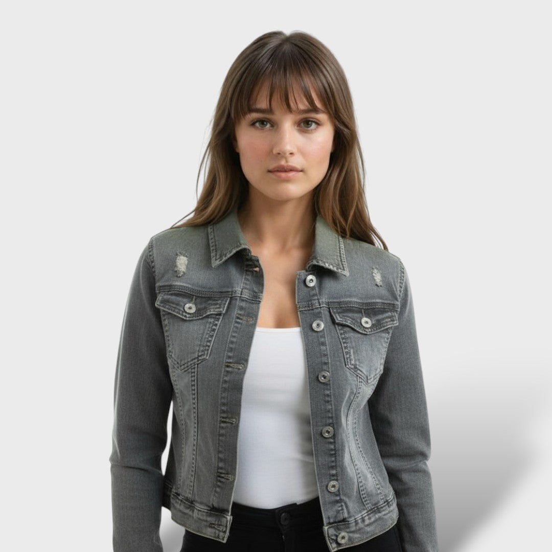 Chaqueta Vaquera Mujer Slim Fit con Botones