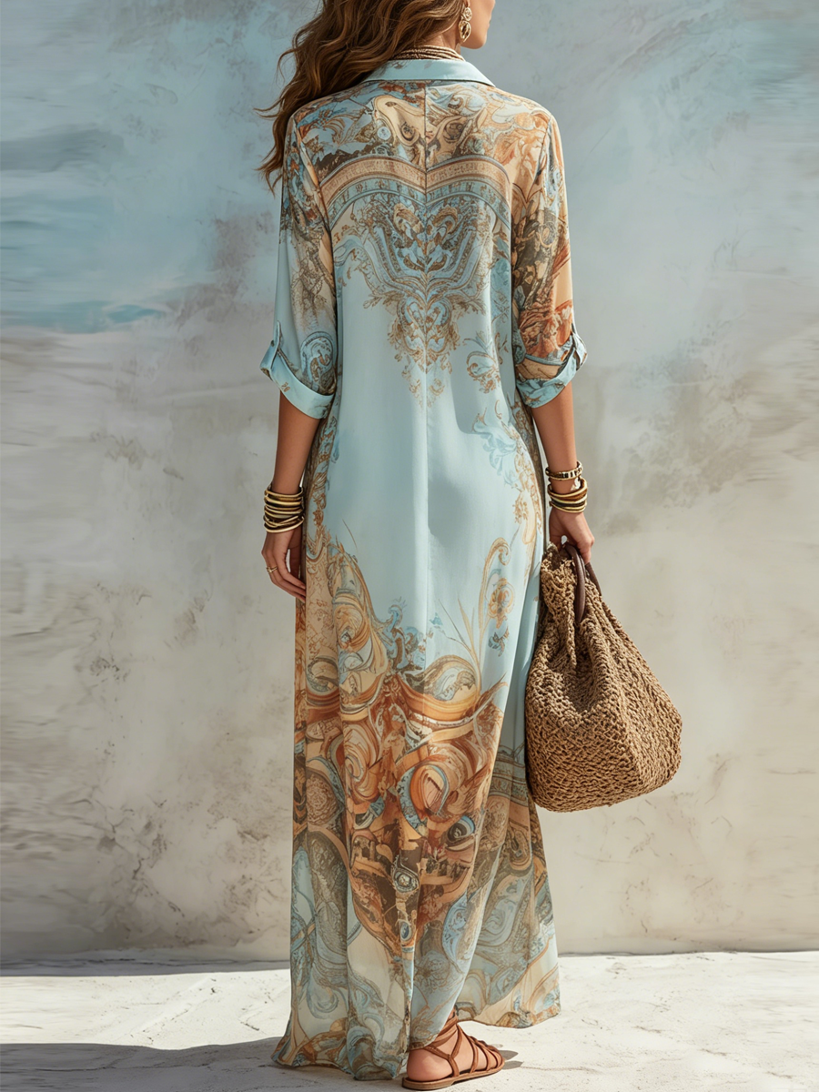 VALERIA | Vestido Maxi con Estampado Floral