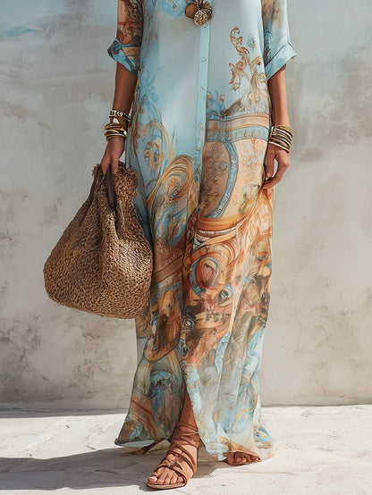 VALERIA | Vestido Maxi con Estampado Floral