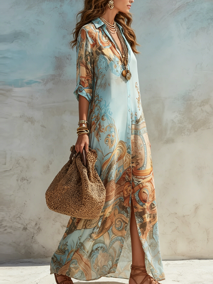 VALERIA | Vestido Maxi con Estampado Floral