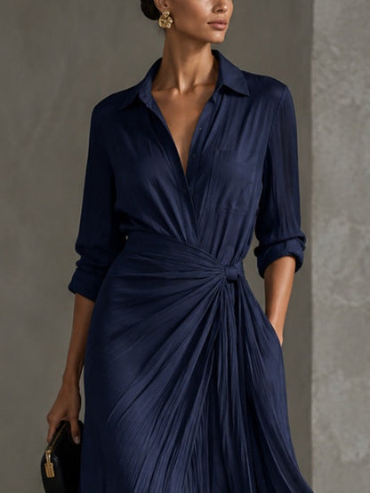 GABRIELLA | Elegante Vestido Camisero Maxi