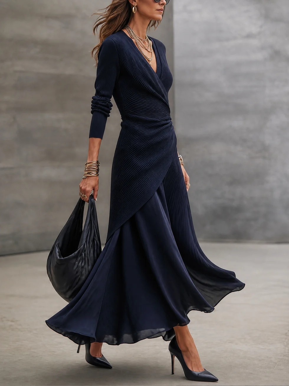 LOREDANA | Vestido Maxi Asimétrico
