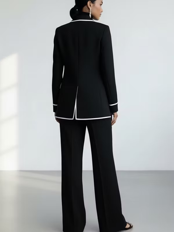 CLAUDIA | Conjunto de Dos Piezas de Blazer con Ribete