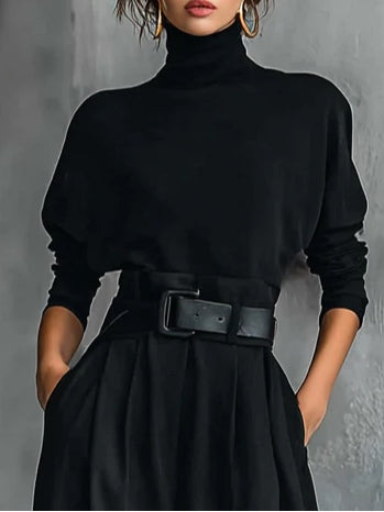 GINEVRA | Conjunto de Cuello Alto Negro