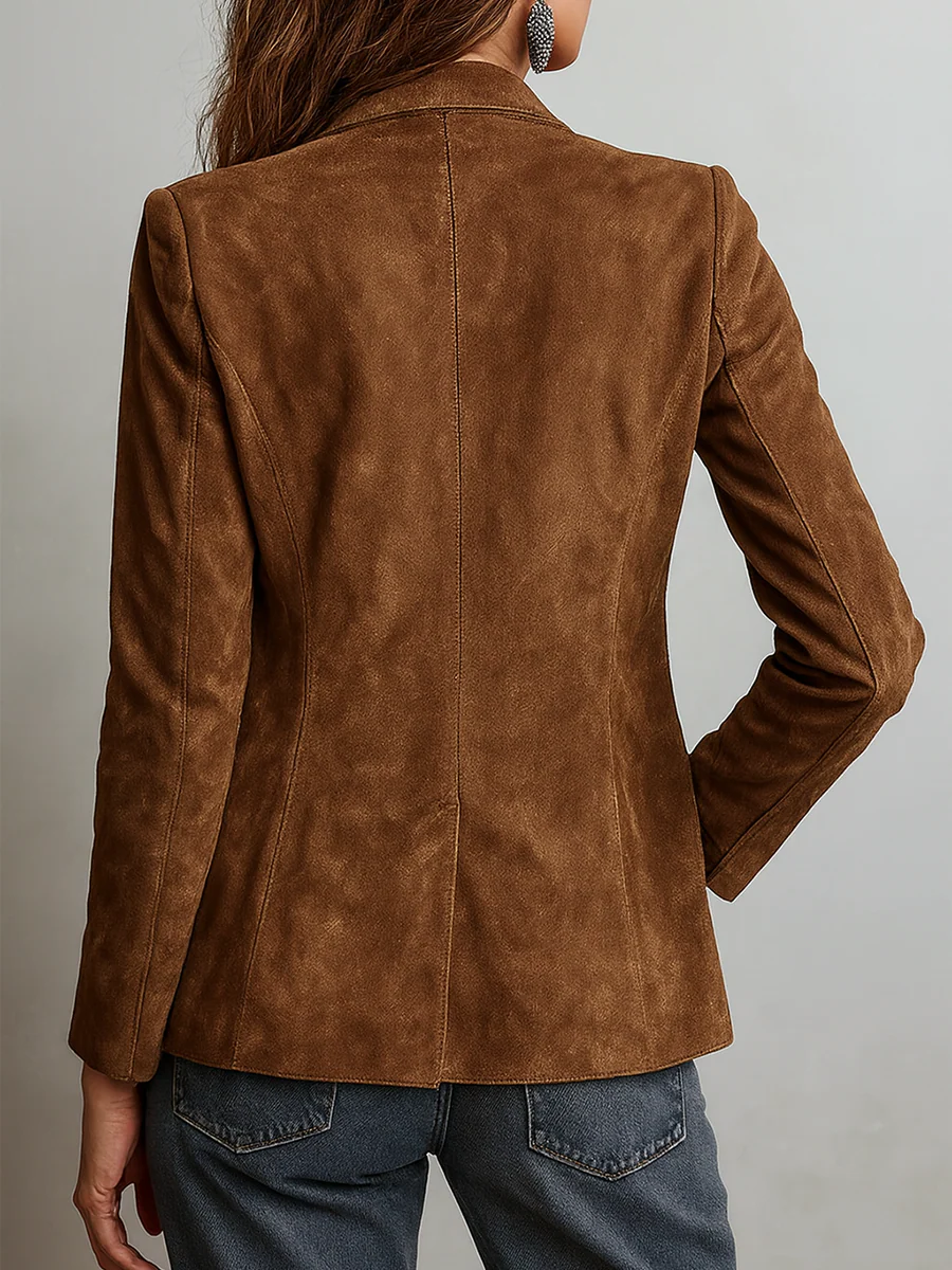 Blazer vintage de mujer marrón.