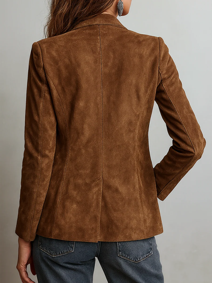 Blazer vintage de mujer marrón.