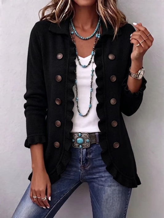 Camila | Chaqueta de Punto Negro