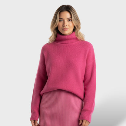 Jersey de Punto Cuello Alto Mujer