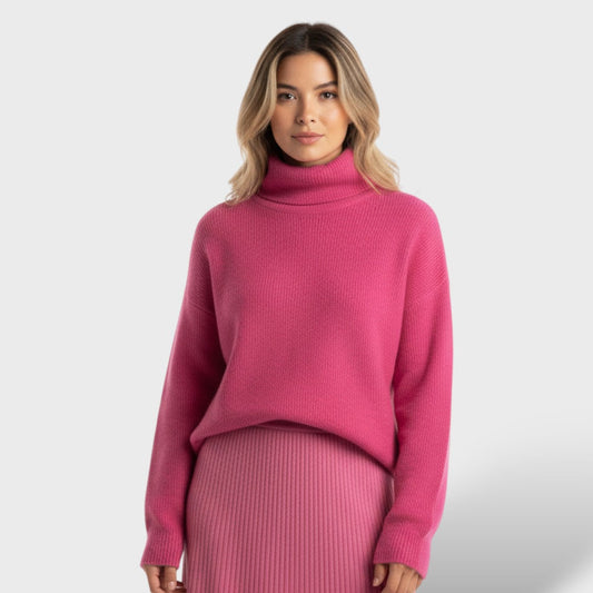Jersey de Punto Cuello Alto Mujer