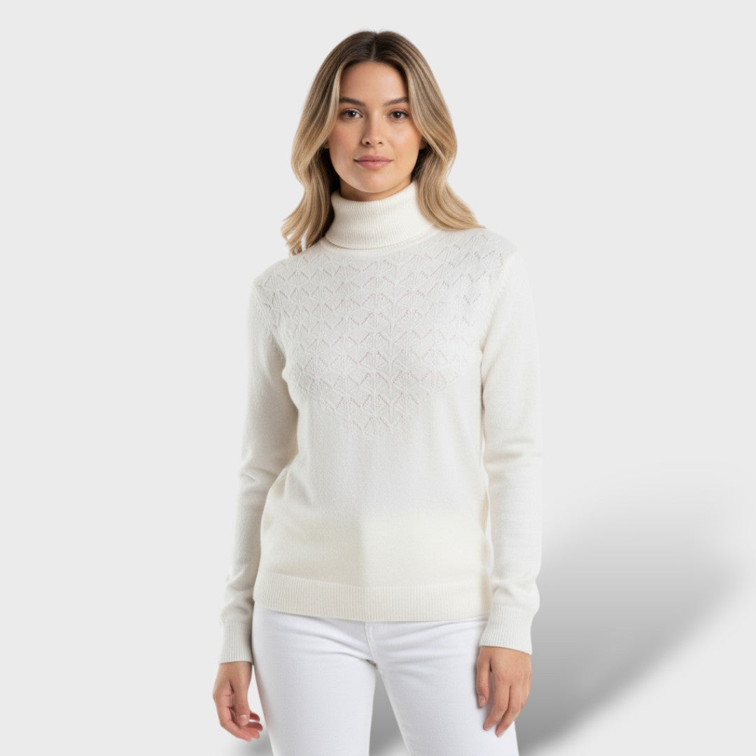 Jersey de Punto Cuello Alto Mujer