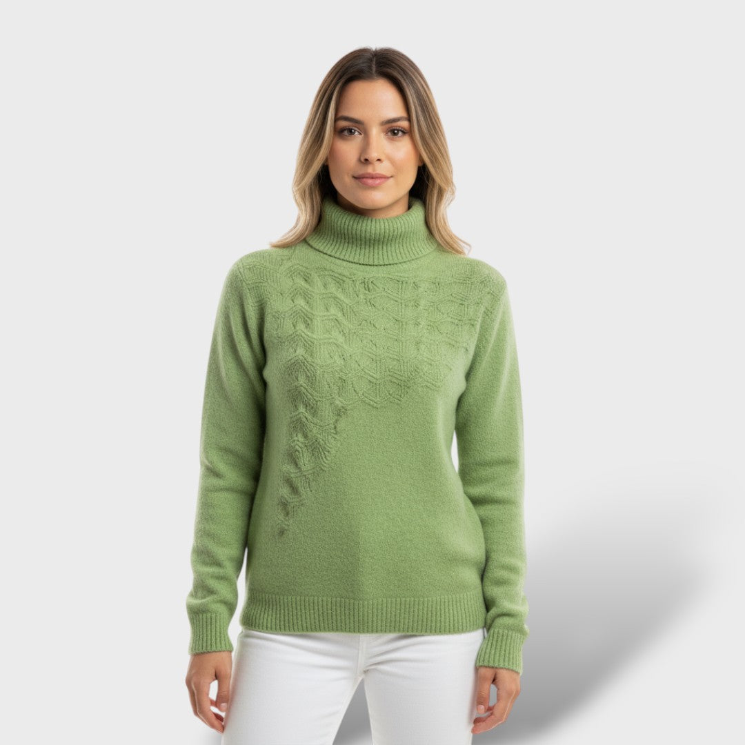 Jersey de Punto Cuello Alto Mujer