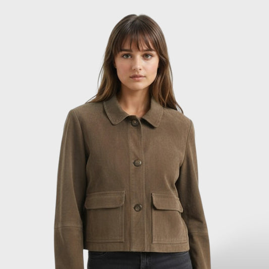Chaqueta Vintage Mujer de Ante Otoño