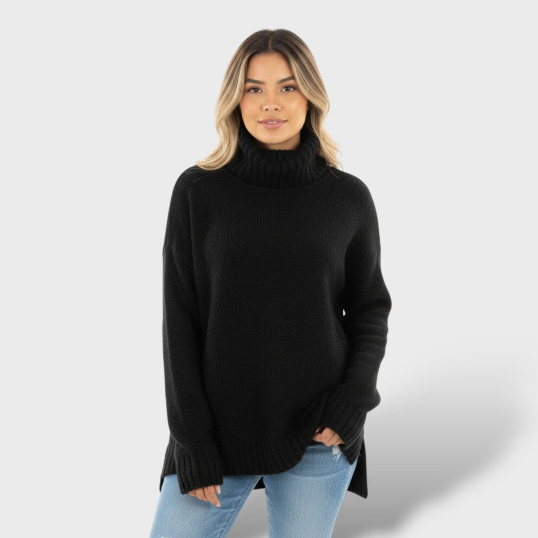 Suéter de Cuello Alto Elegante Mujer