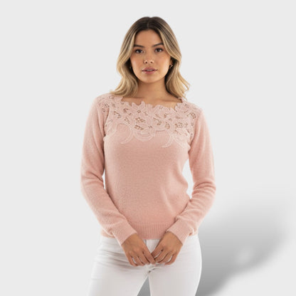 Suéter Ligero Floral Minimalista Mujer