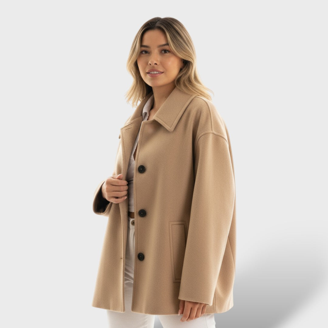 Chaqueta Oversize de Otoño  con Bolsillos