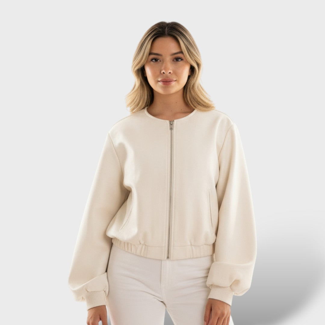 Cazadora Bomber Suave con Cremallera