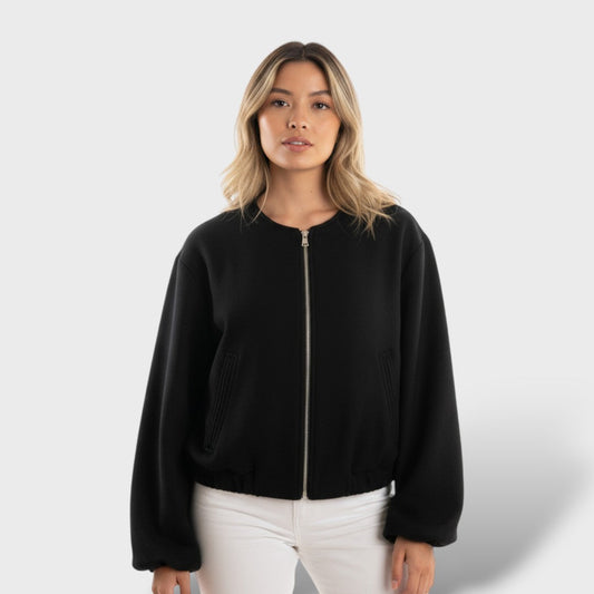 Cazadora Bomber Suave con Cremallera