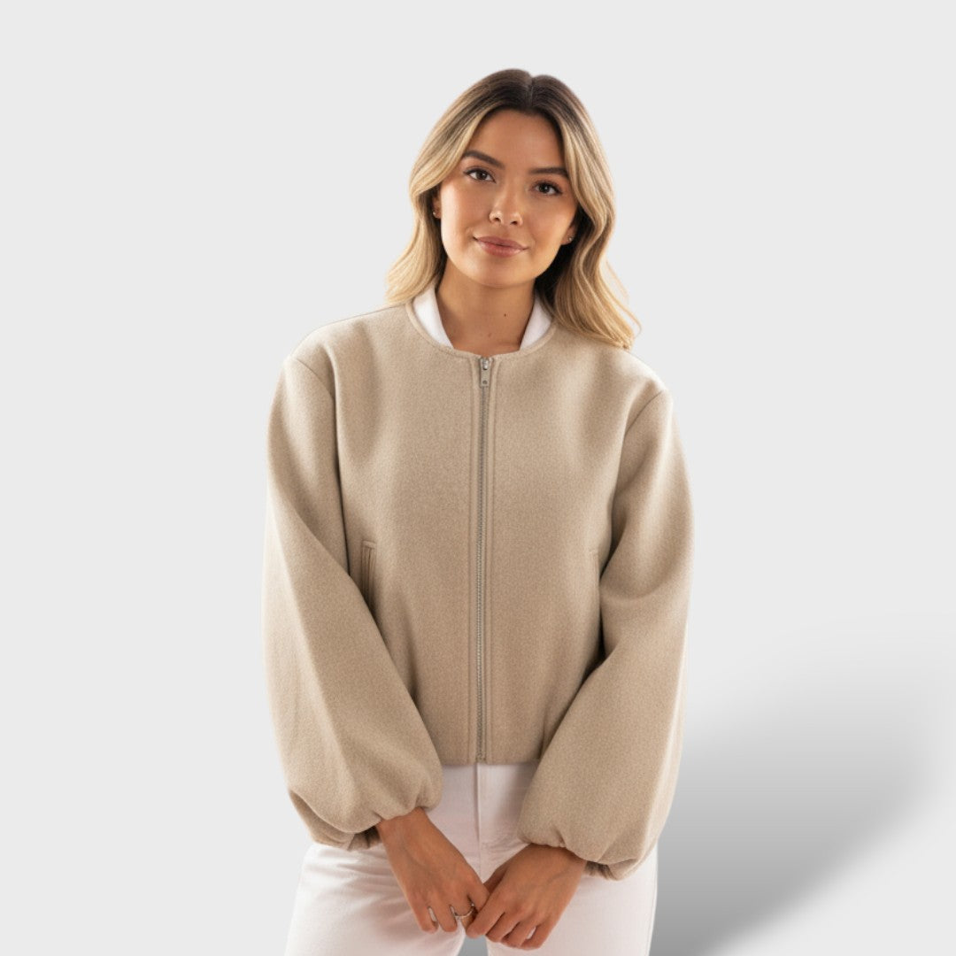 Cazadora Bomber Suave con Cremallera
