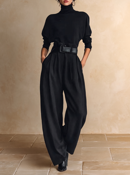 GINEVRA | Conjunto de Cuello Alto Negro