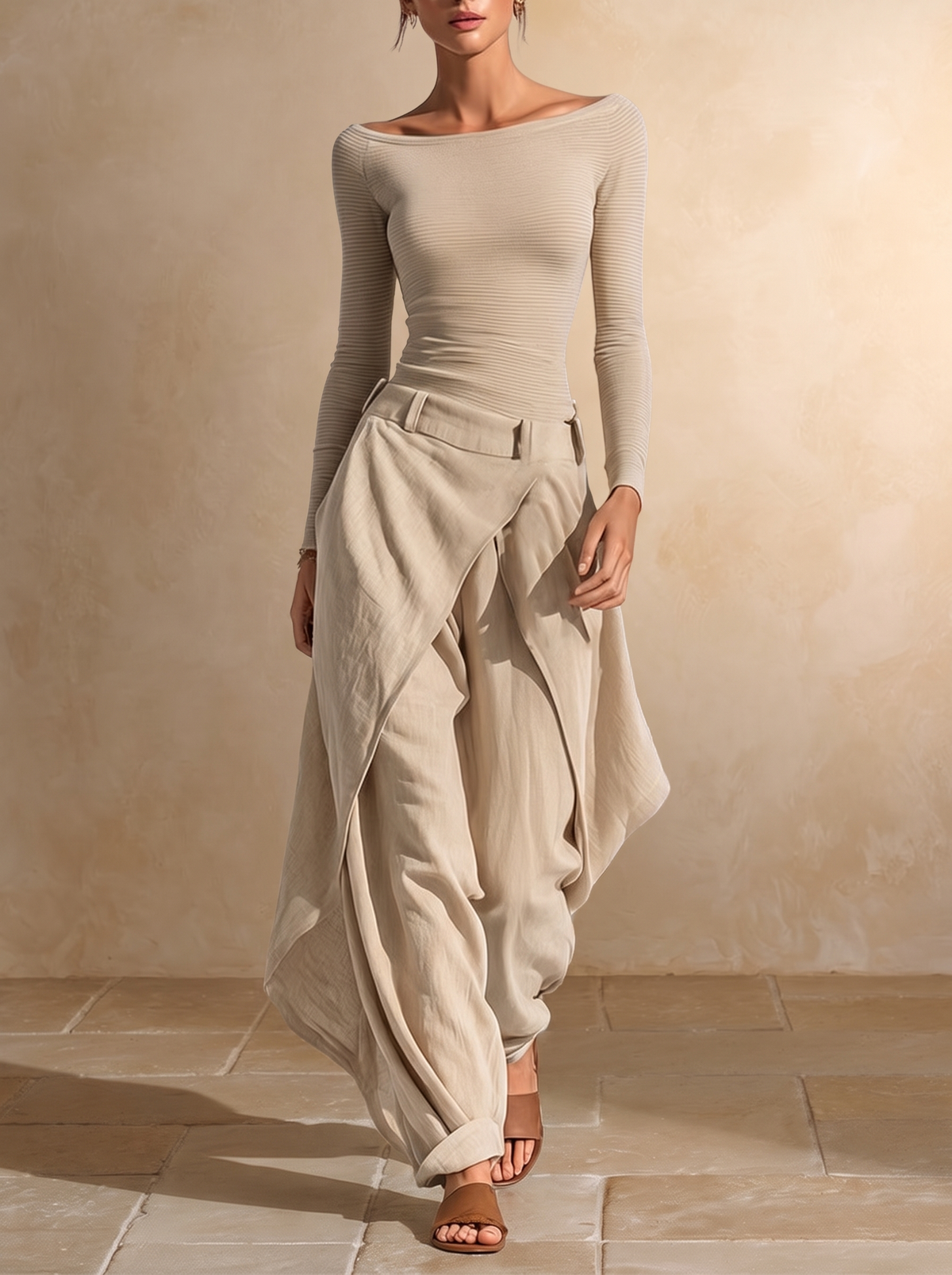 GIULIANA | Conjunto de Top Beige