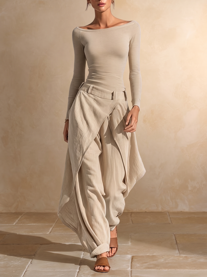 GIULIANA | Conjunto de Top Beige