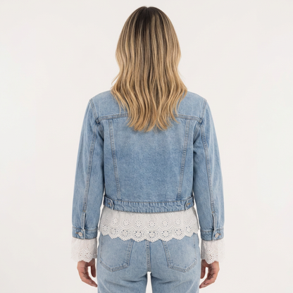 Chaqueta Vaquera Encaje Slim