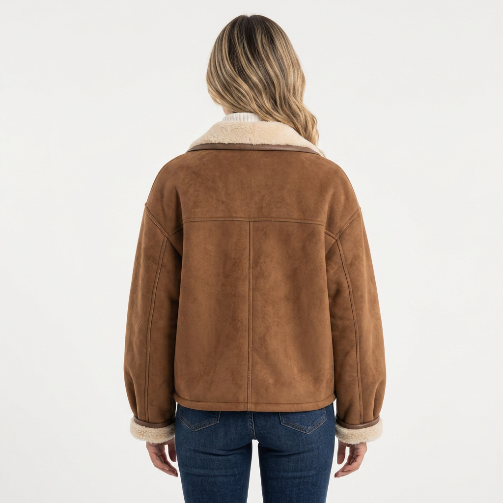 Chaqueta con Cuello Reversible Mujer
