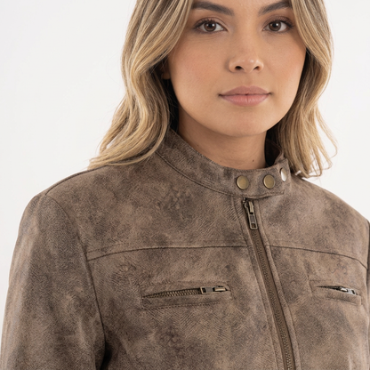 Chaqueta Biker Ante Mujer
