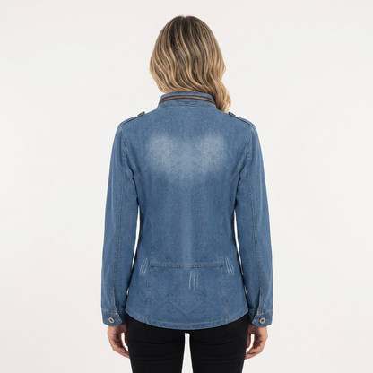 Chaqueta Vaquera Clásica Mujer con Cremallera