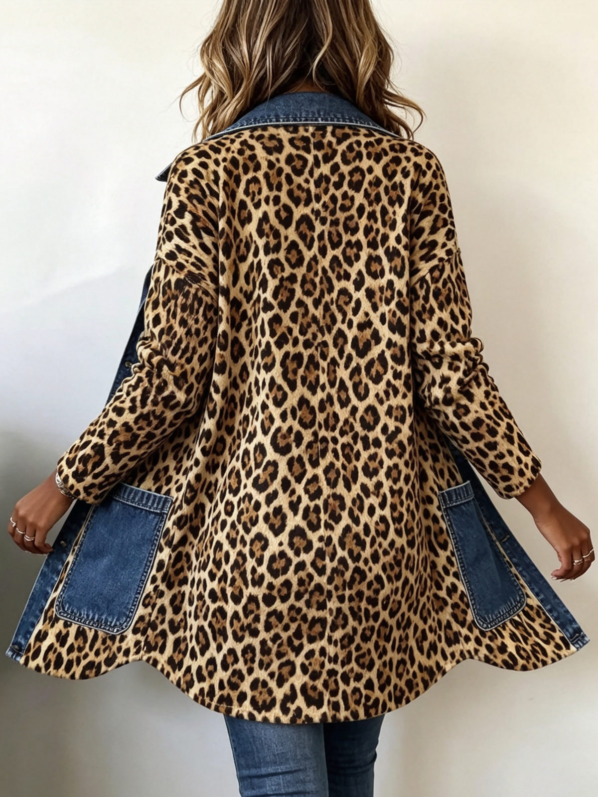 Lorena | Chaqueta Larga Leopardo y Vaquero